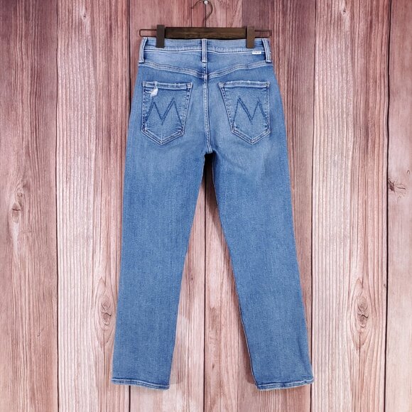 Mother Womens Size 27 The Tomcat Play Like A Pirate Straight Leg Jean Distressed - Picture 2 of 16